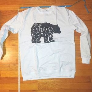 Mama Bear Printed Graphic Crewneck Sweatshirt Winter Pullover Crew Neck Women's